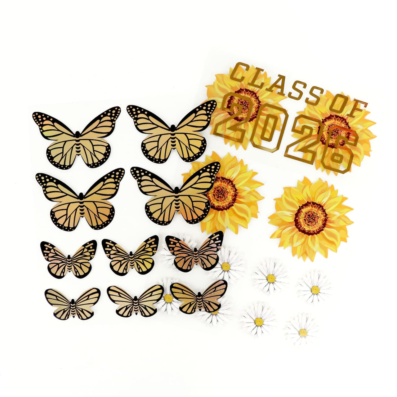 Gold Butterfly Graduation Cap Stickers by Recollections™